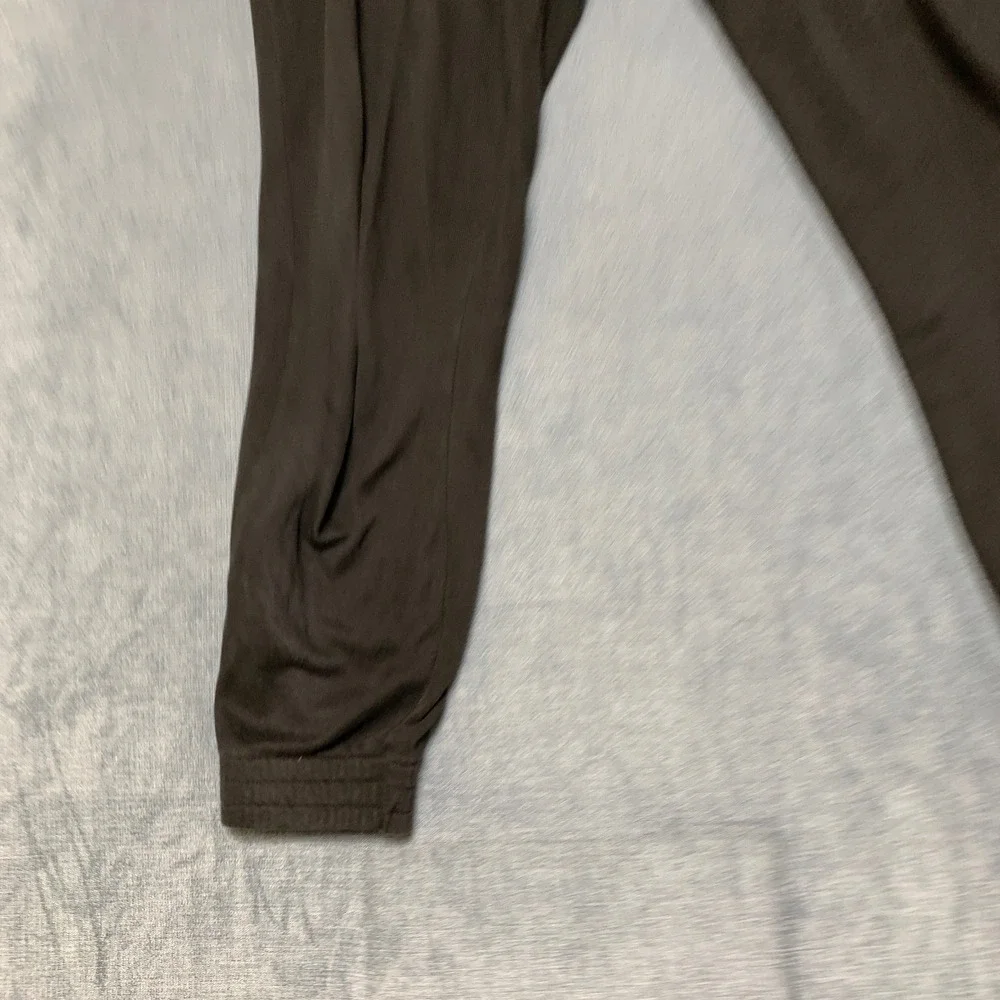 Hollister Joggers Sweatpants Mens Medium Black Tapered Drawstring Logo Athletic